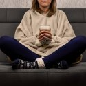 Bluzair Bluza Koc Hoodie Oversize Polska Beżowy