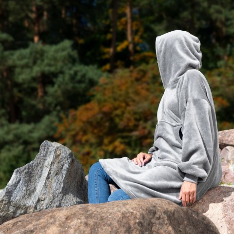 Bluzair Bluza Koc z Kapturem XXL Ciepła Hoodie 4w1 Bluzair Bluza Koc z Kapturem XXL Ciepła Hoodie 4w1