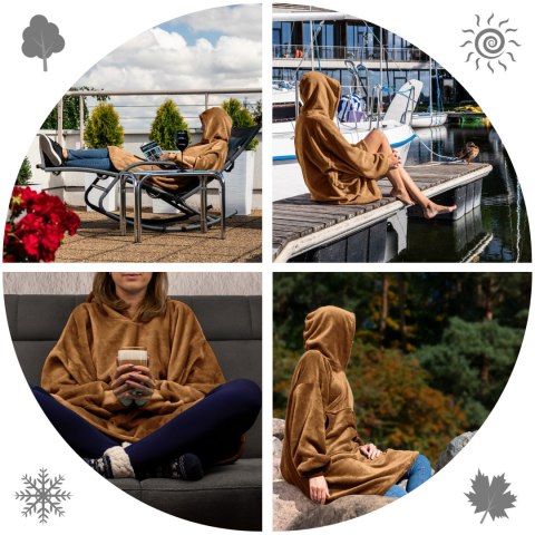 Bluzair SUPER MAMA - Bluza koc - Toffee - prezent dla mamy na urodziny Bluzair SUPER MAMA - Bluza koc - Toffee - prezent dla mamy na urodziny