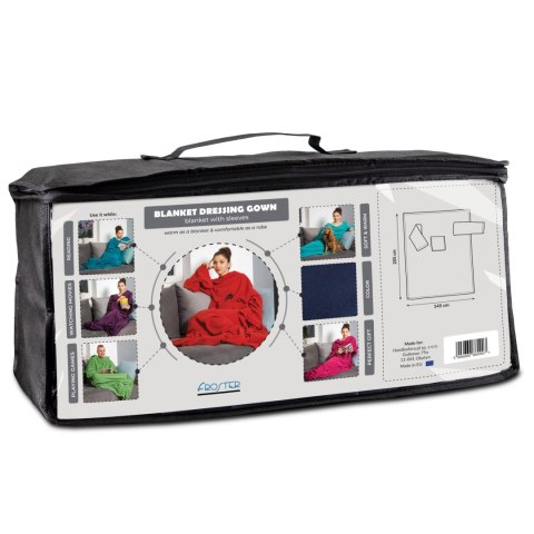 Kocyko-szlafrok SUPER MAMA - Śliwka - prezent dla mamy na urodziny Kocyko-szlafrok SUPER MAMA - Śliwka - prezent dla mamy na urodziny