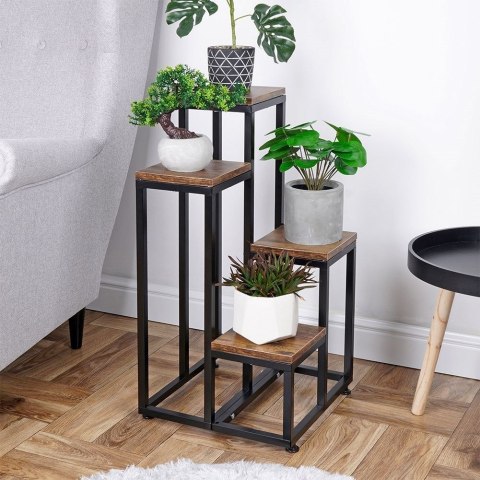 Kwietnik metalowy 4-poziomowy 69 cm Kwietnik metalowy 4-poziomowy 69 cm