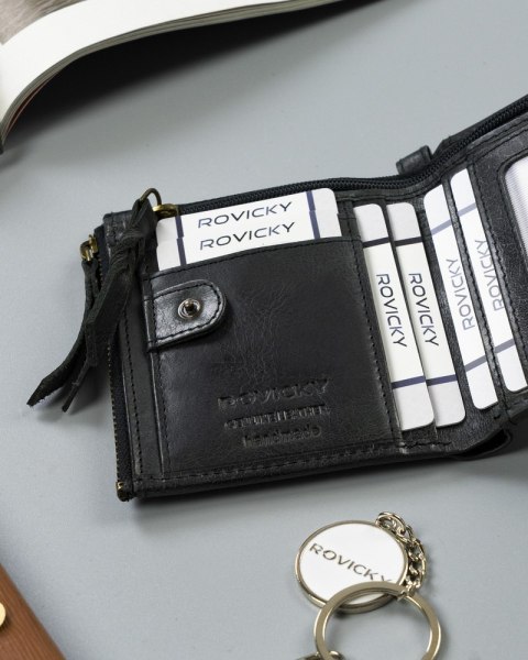 Duży portfel w stylu retro z dwiema kieszeniami na monety - Rovicky Duży portfel w stylu retro z dwiema kieszeniami na monety - Rovicky