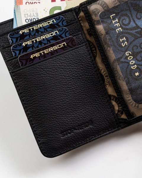 Mały skórzany portfel damski RFID - Peterson Mały skórzany portfel damski RFID - Peterson