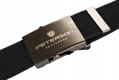 Rustykalny pasek parciany z metalową klamrą zaciskową - Peterson Rustykalny pasek parciany z metalową klamrą zaciskową - Peterson
