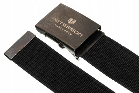 Rustykalny pasek parciany z metalową klamrą zaciskową - Peterson Rustykalny pasek parciany z metalową klamrą zaciskową - Peterson