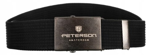 Rustykalny pasek parciany z metalową klamrą zaciskową - Peterson Rustykalny pasek parciany z metalową klamrą zaciskową - Peterson
