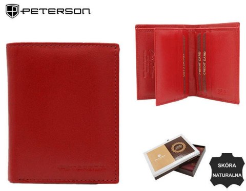 Mały, skórzany portfel damski bez zapięcia - Peterson Mały, skórzany portfel damski bez zapięcia - Peterson