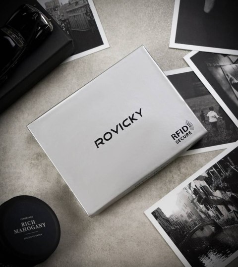 Klasyczny skórzany portfel z systemem RFID Protect - Rovicky Klasyczny skórzany portfel z systemem RFID Protect - Rovicky