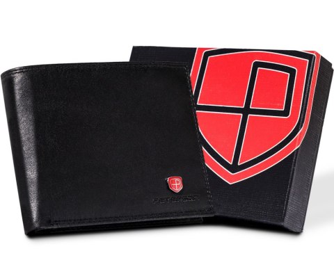 Skórzany portfel męski z zabezpieczeniem RFID Protect - Peterson Skórzany portfel męski z zabezpieczeniem RFID Protect - Peterson