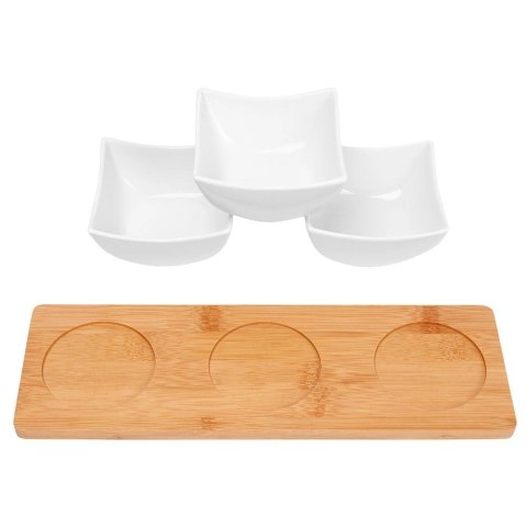 Miseczki na przekąski porcelanowe białe 30 cm 4 el. Miseczki na przekąski porcelanowe białe 30 cm 4 el.