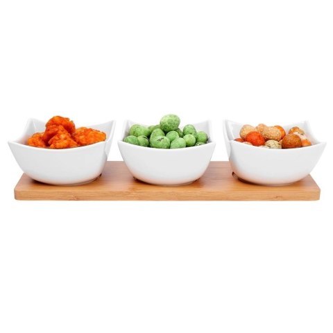 Miseczki na przekąski porcelanowe białe 30 cm 4 el. Miseczki na przekąski porcelanowe białe 30 cm 4 el.