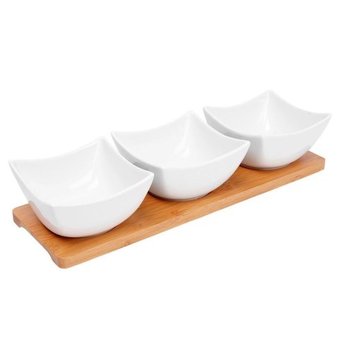 Miseczki na przekąski porcelanowe białe 30 cm 4 el. Miseczki na przekąski porcelanowe białe 30 cm 4 el.