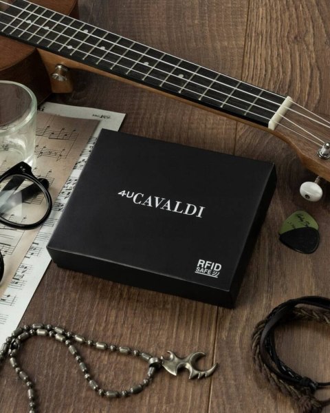 Duży, skórzany portfel męski z systemem RFID - 4U Cavaldi Duży, skórzany portfel męski z systemem RFID - 4U Cavaldi