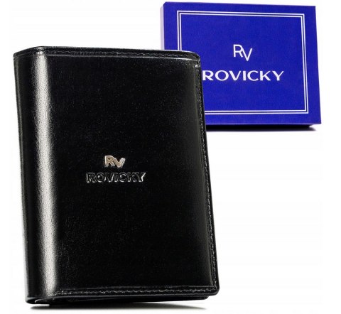 Duży portfel męski ze skóry naturalnej - Rovicky Duży portfel męski ze skóry naturalnej - Rovicky