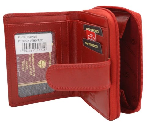 Elegancki portfel skórzany z systemem RFID - Peterson Elegancki portfel skórzany z systemem RFID - Peterson