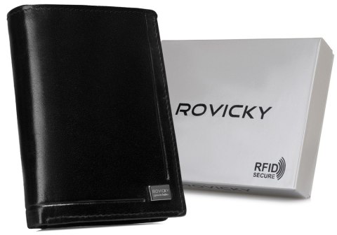 Duży, skórzany portfel męski bez zapięcia - Rovicky Duży, skórzany portfel męski bez zapięcia - Rovicky