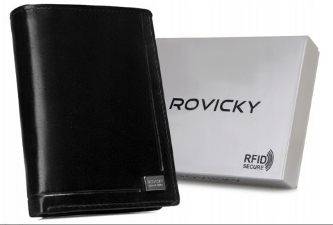 Duży, skórzany portfel męski bez zapięcia - Rovicky Duży, skórzany portfel męski bez zapięcia - Rovicky