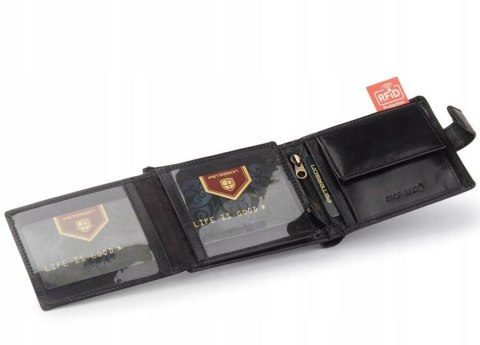 Duży, skórzany portfel męski z systemem RFID - Peterson Duży, skórzany portfel męski z systemem RFID - Peterson