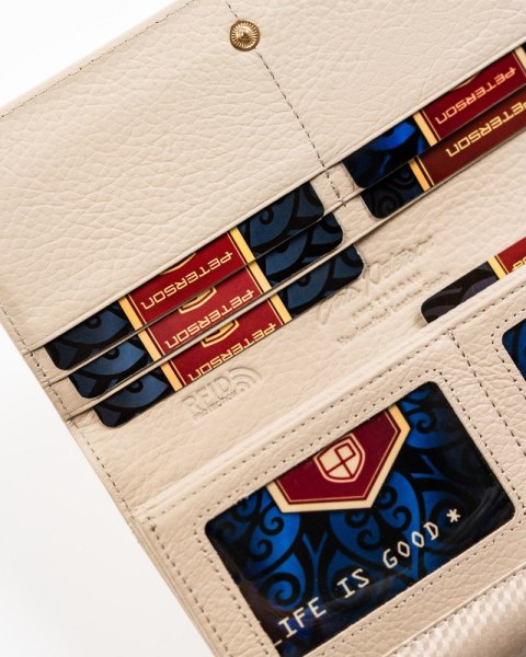 Elegancki, skórzany portfel damski na zatrzask - Peterson Elegancki, skórzany portfel damski na zatrzask - Peterson
