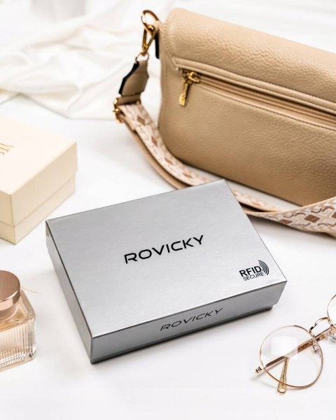 Duży, pojemny portfel damski ze skóry naturalnej - Rovicky Duży, pojemny portfel damski ze skóry naturalnej - Rovicky