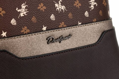 Elegancki plecaczek damski ze skóry ekologicznej - David Jones Elegancki plecaczek damski ze skóry ekologicznej - David Jones