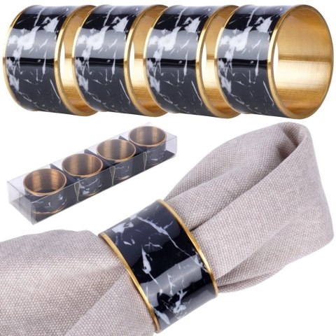Obrączki na serwetki metalowe 4,5 cm 4 szt. Obrączki na serwetki metalowe 4,5 cm 4 szt.