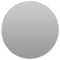 Okrągłe lustro ścienne w złotej ramie metalowe złote 55 cm