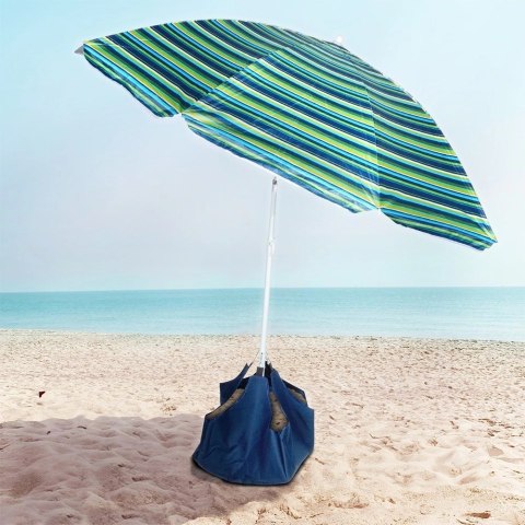 Parasol Plażowy z Podstawą Stojakiem Regulowany VILDE 147 cm Parasol Plażowy z Podstawą Stojakiem Regulowany VILDE 147 cm