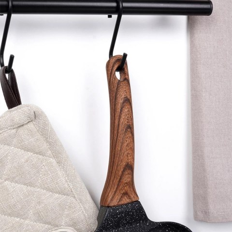 Patelnia do jajek granitowa 4 otwory BLACK&WOOD 19x19 cm Patelnia do jajek granitowa 4 otwory BLACK&WOOD 19x19 cm