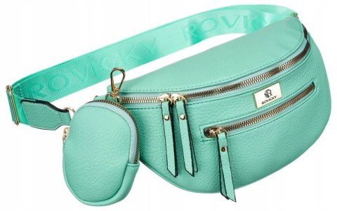 Saszetka damska crossbody ze skóry ekologicznej - Rovicky Saszetka damska crossbody ze skóry ekologicznej - Rovicky