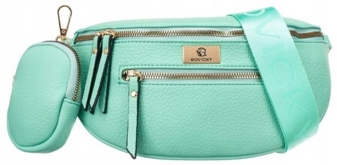 Saszetka damska crossbody ze skóry ekologicznej - Rovicky Saszetka damska crossbody ze skóry ekologicznej - Rovicky