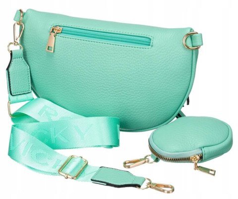 Saszetka damska crossbody ze skóry ekologicznej - Rovicky Saszetka damska crossbody ze skóry ekologicznej - Rovicky