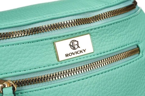 Saszetka damska crossbody ze skóry ekologicznej - Rovicky Saszetka damska crossbody ze skóry ekologicznej - Rovicky
