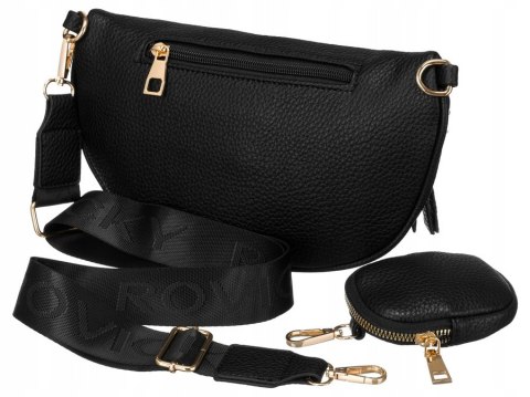 Saszetka damska crossbody ze skóry ekologicznej - Rovicky Saszetka damska crossbody ze skóry ekologicznej - Rovicky