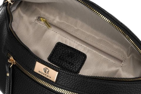 Saszetka damska crossbody ze skóry ekologicznej - Rovicky Saszetka damska crossbody ze skóry ekologicznej - Rovicky
