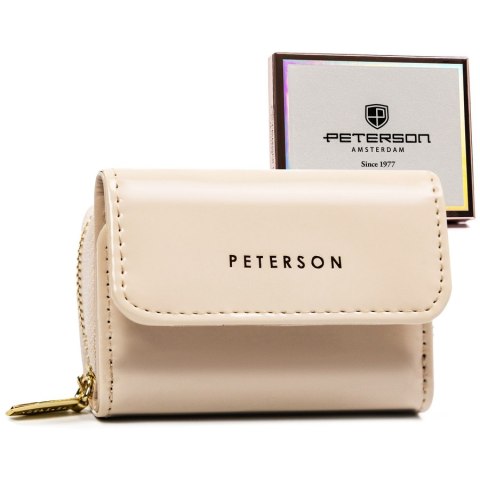 Elegancki portfel damski z lakierowanej skóry ekologicznej - Peterson Elegancki portfel damski z lakierowanej skóry ekologicznej - Peterson