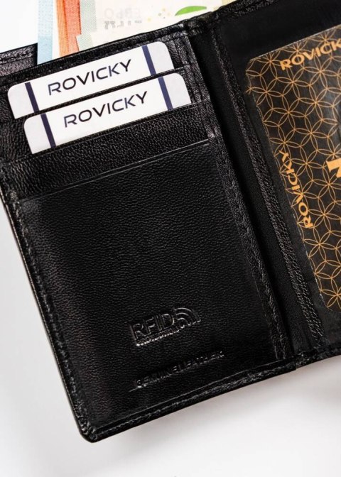 Mały portfel damski ze skóry naturalnej - Rovicky Mały portfel damski ze skóry naturalnej - Rovicky