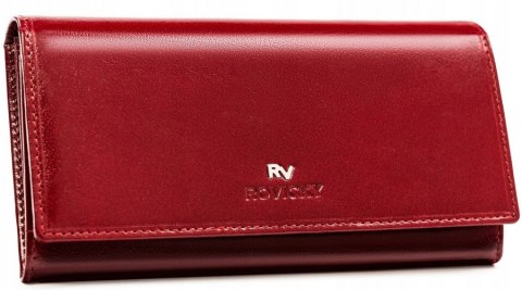Duży, skórzany portfel damski z systemem RFID - Rovicky Duży, skórzany portfel damski z systemem RFID - Rovicky