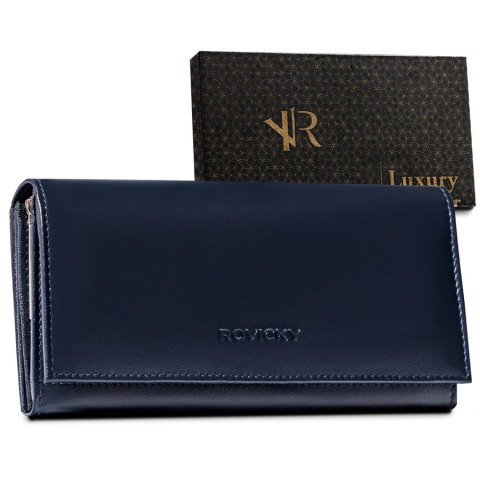 Duży skórzany portfel z systemem RFID Protect - Rovicky Duży skórzany portfel z systemem RFID Protect - Rovicky