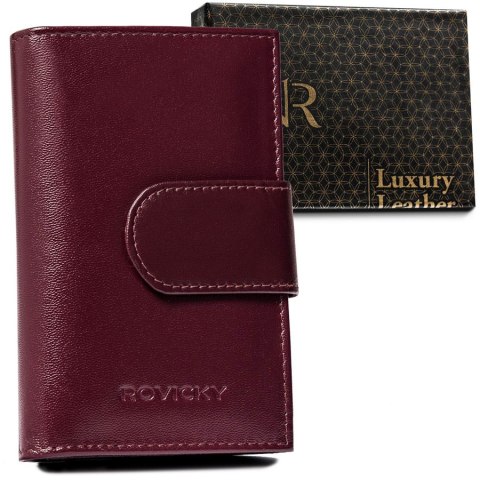 Elegancki portfel damski ze skóry naturalnej - Rovicky Elegancki portfel damski ze skóry naturalnej - Rovicky