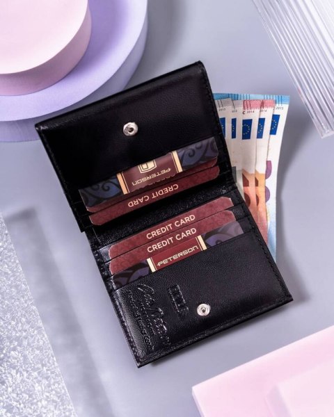 Mały, skórzany portfel damski z ochroną RFDI Protect - Peterson Mały, skórzany portfel damski z ochroną RFDI Protect - Peterson