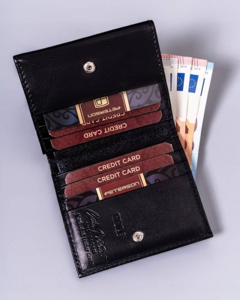 Mały, skórzany portfel damski z ochroną RFDI Protect - Peterson Mały, skórzany portfel damski z ochroną RFDI Protect - Peterson