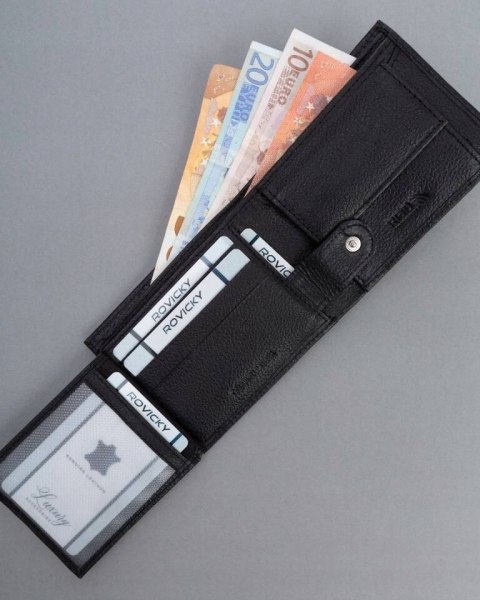 Mały, skórzany portfel męski z systemem RFID - 4U Cavaldi Mały, skórzany portfel męski z systemem RFID - 4U Cavaldi