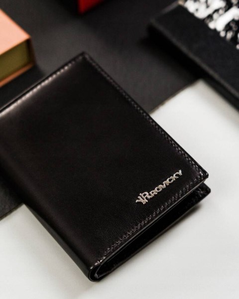 Skórzany, duży portfel męski z systemem RFID - Rovicky Skórzany, duży portfel męski z systemem RFID - Rovicky
