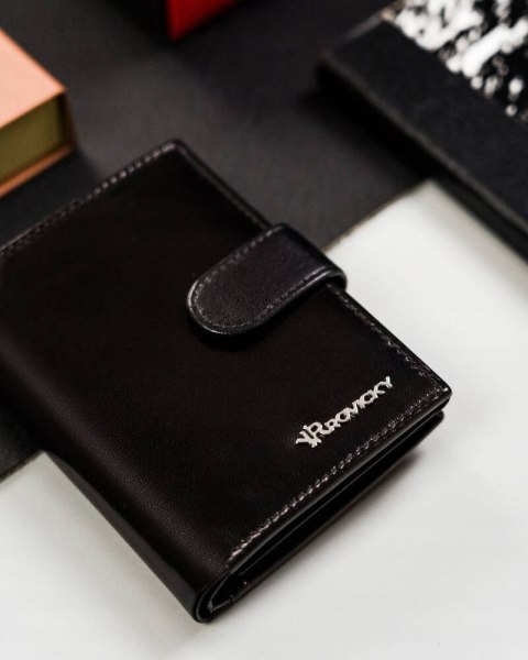 Skórzany, duży portfel męski z systemem RFID - Rovicky Skórzany, duży portfel męski z systemem RFID - Rovicky