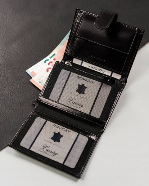 Skórzany, duży portfel męski z systemem RFID - Rovicky Skórzany, duży portfel męski z systemem RFID - Rovicky