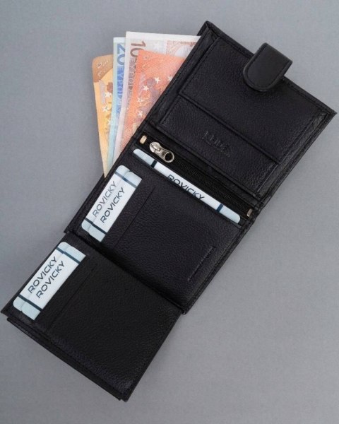 Skórzany portfel męski z systemem RFID - 4U Cavaldi Skórzany portfel męski z systemem RFID - 4U Cavaldi