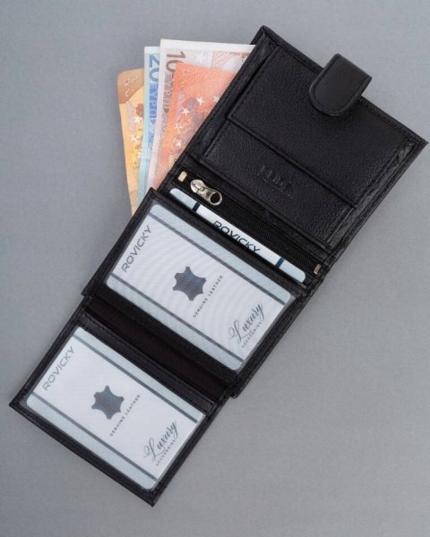 Skórzany portfel męski z systemem RFID - 4U Cavaldi Skórzany portfel męski z systemem RFID - 4U Cavaldi
