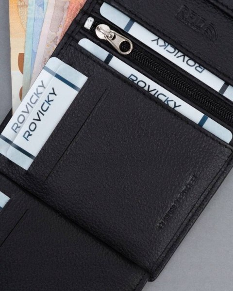 Skórzany portfel męski z systemem RFID - 4U Cavaldi Skórzany portfel męski z systemem RFID - 4U Cavaldi