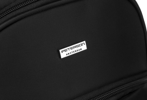 Funkcjonalny plecak biznesowy na laptopa w czarnym kolorze - Peterson Funkcjonalny plecak biznesowy na laptopa w czarnym kolorze - Peterson
